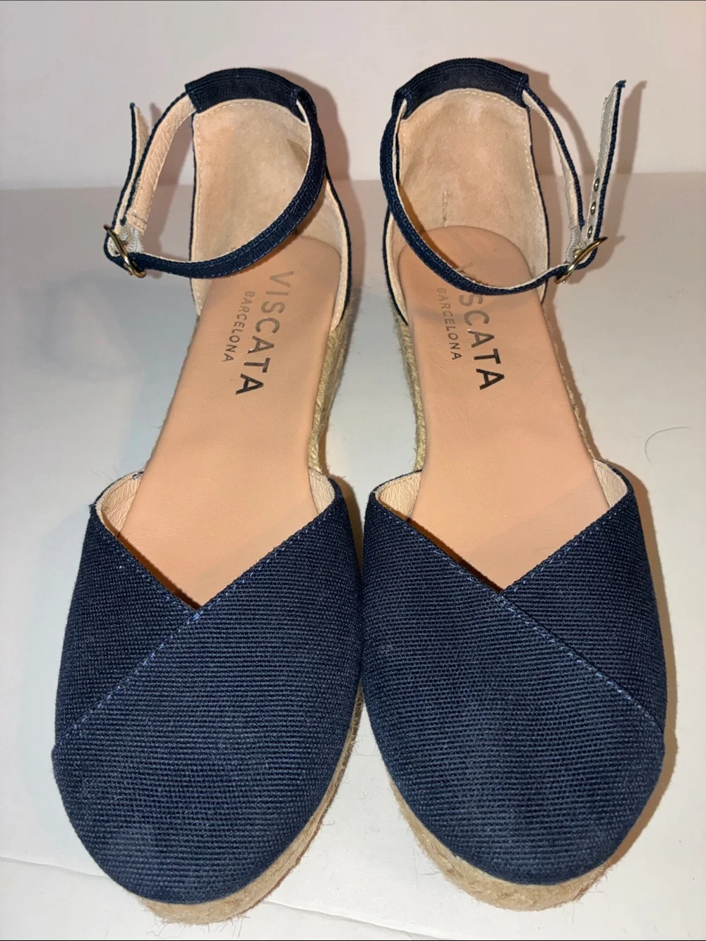 Viscata, Espadrille Wedges, Size EU 38/ US 7, Blue